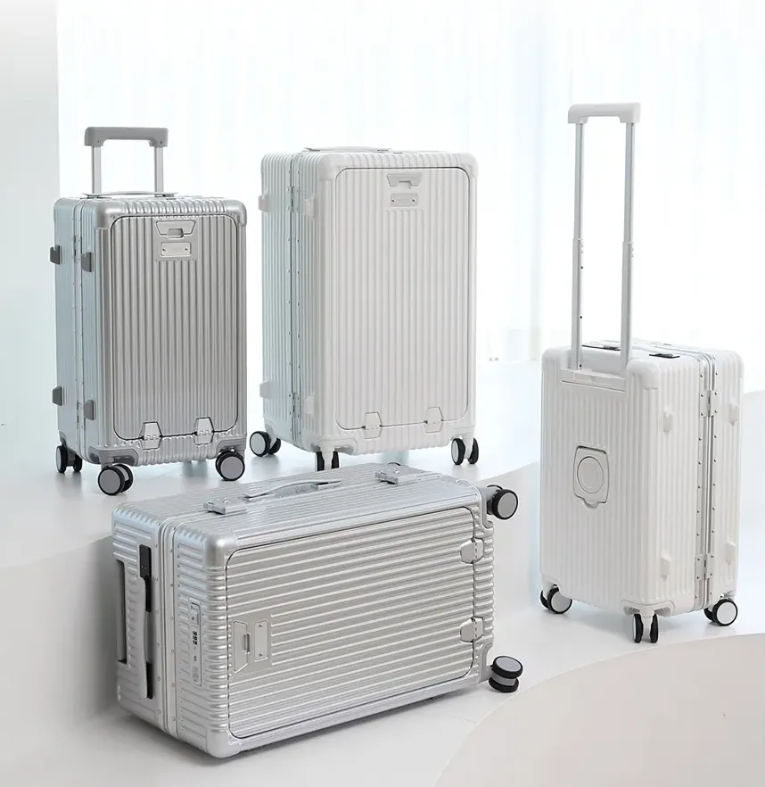 La famille de valises Vergia, cadres aluminium apparents