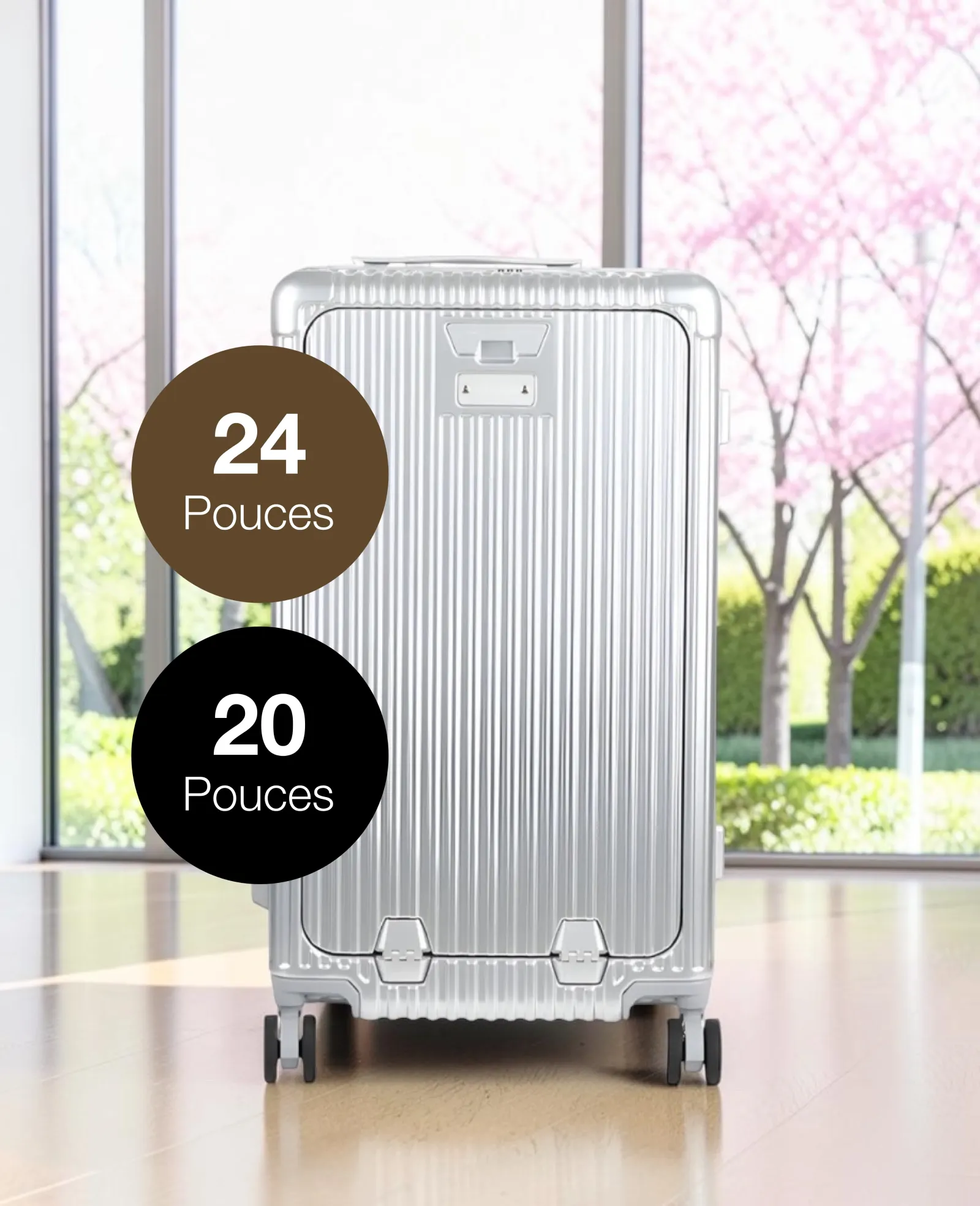 Valises 20 et 24 pouces, poche frontale ouverte